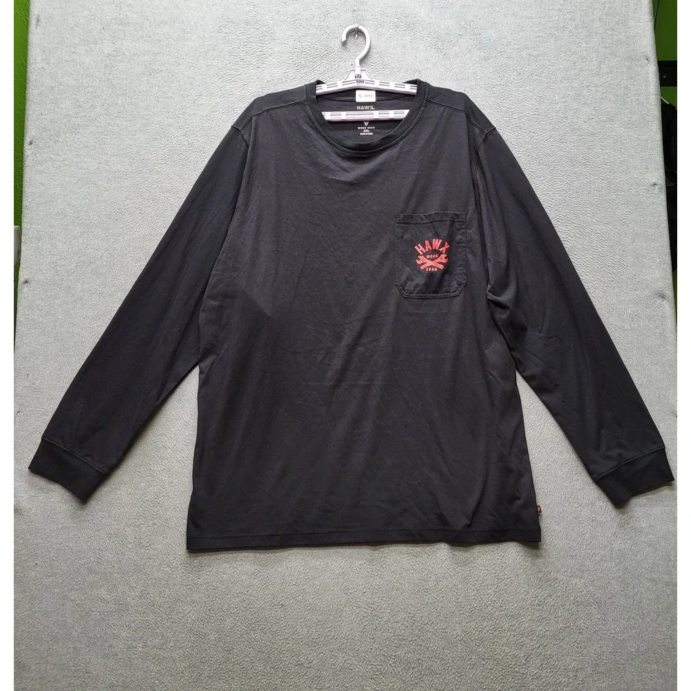 Hawx Men Shirt 2XL Black Graphic Print Skull Wrenches Sleep Never Work Gear NWT